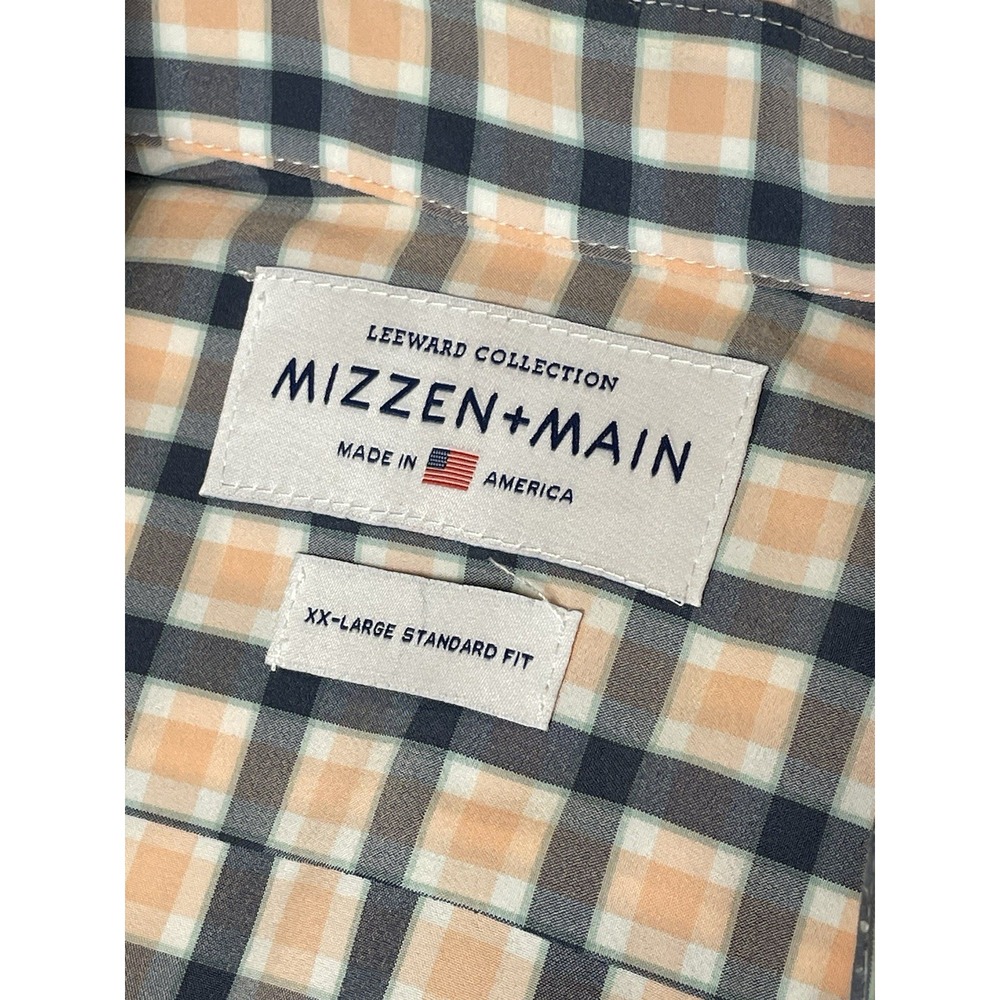 Mizzen and Main Leeward Shirt Mens 2XL Plaid Button Down Performance Stretch - Picture 6 of 8